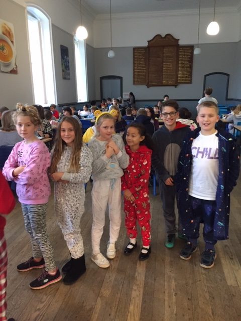 Junior School students in pyjamas for ‘Children in Need’